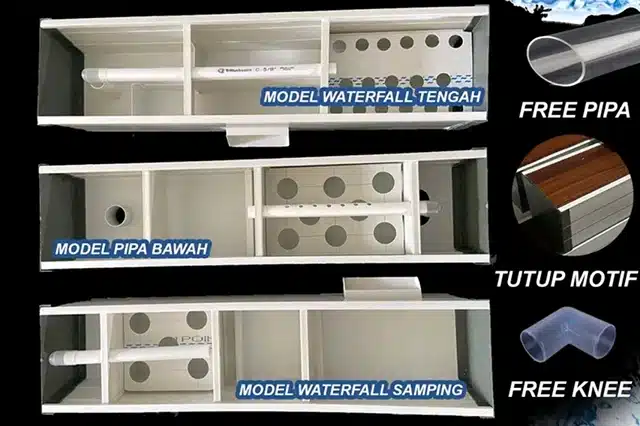 filter talang aquarium ikan koki